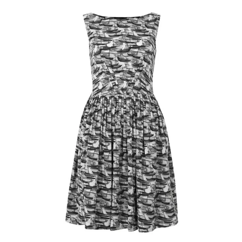 ModCloth/Emily and Fin Come Sail Away Sailboat Dress Size L - Picture 2 of 9